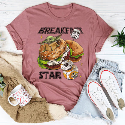 Retro Breakfast Star Shirt, Halftone Vintage Style T-Shirt, Sweatshirt, Hoodie, 80s Nostalgia Gift for Movie Lovers, Retro Aesthetic Fashion