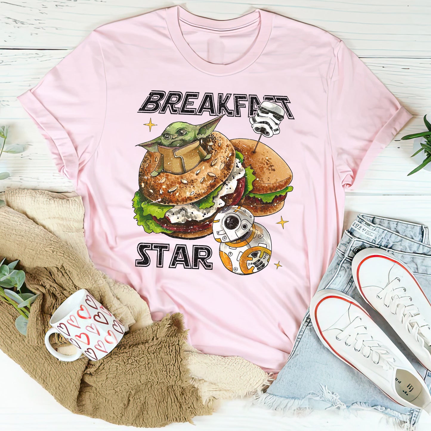 Retro Breakfast Star Shirt, Halftone Vintage Style T-Shirt, Sweatshirt, Hoodie, 80s Nostalgia Gift for Movie Lovers, Retro Aesthetic Fashion