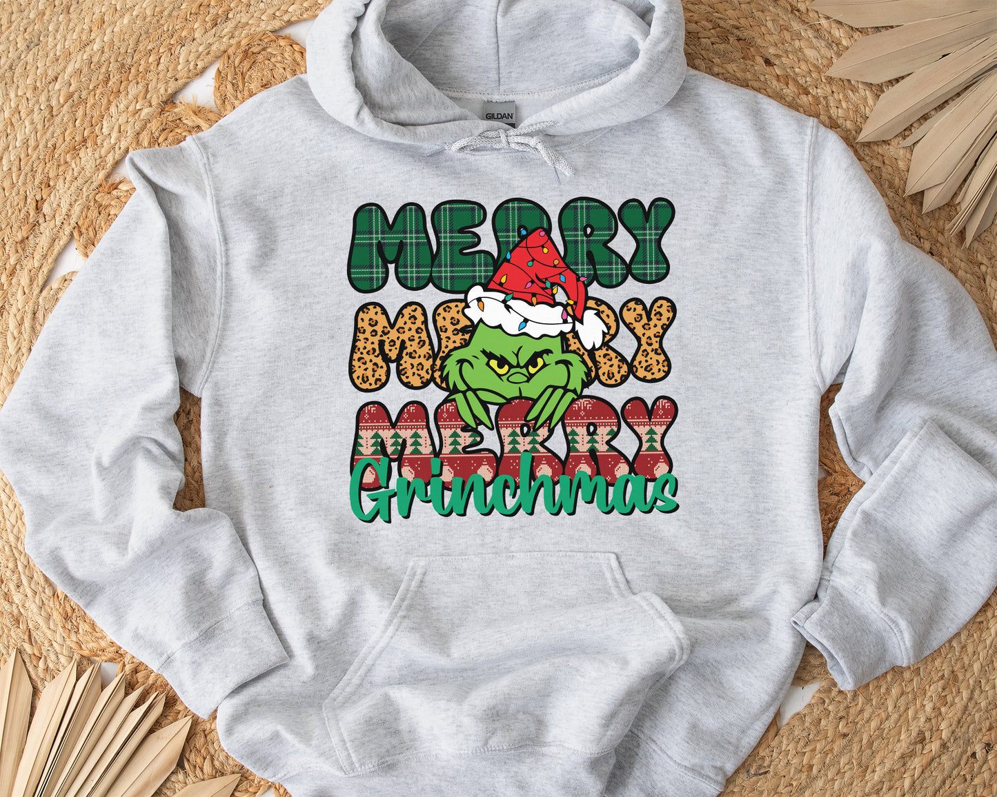 Merry Grinchmas, Merry Christmas Grinch Personalized Shirt, Christmas Grinch, Merry Grinchmas Gift, Cheeky Grinch Hoodie - Ash