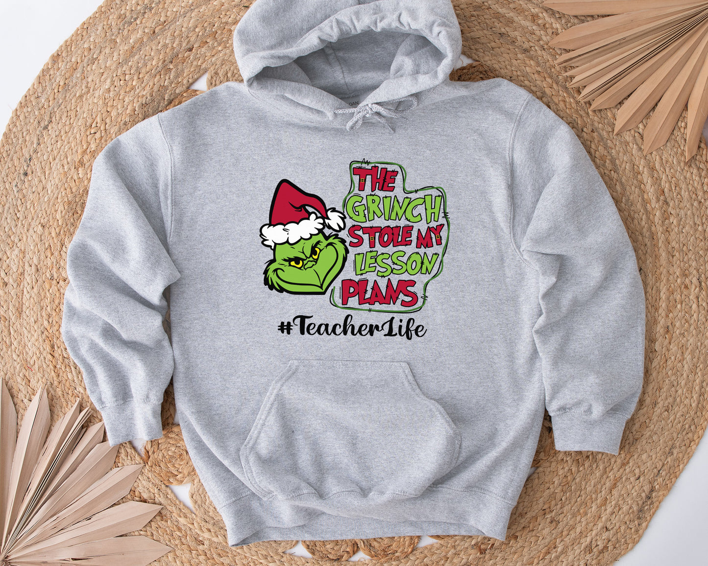 The Grinch Stole My Lesson Plans, Christmas Grinch Personalized Shirt, Funny Teacher Life Personalized Shirt, Merry Grinchmas Custom Gift