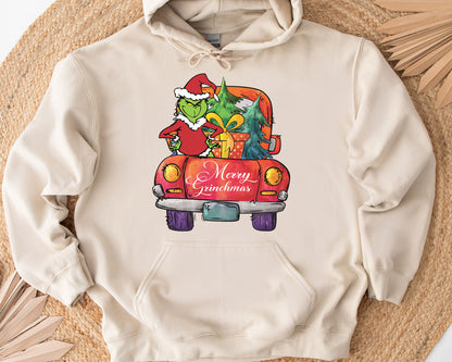 Christmas Vintage Truck Shirt, Christmas Grinch Shirt, Vintage Shirt, Merry Grinchmas T-shirt Sweatshirt Hoodie, Vintage Style, Retro style