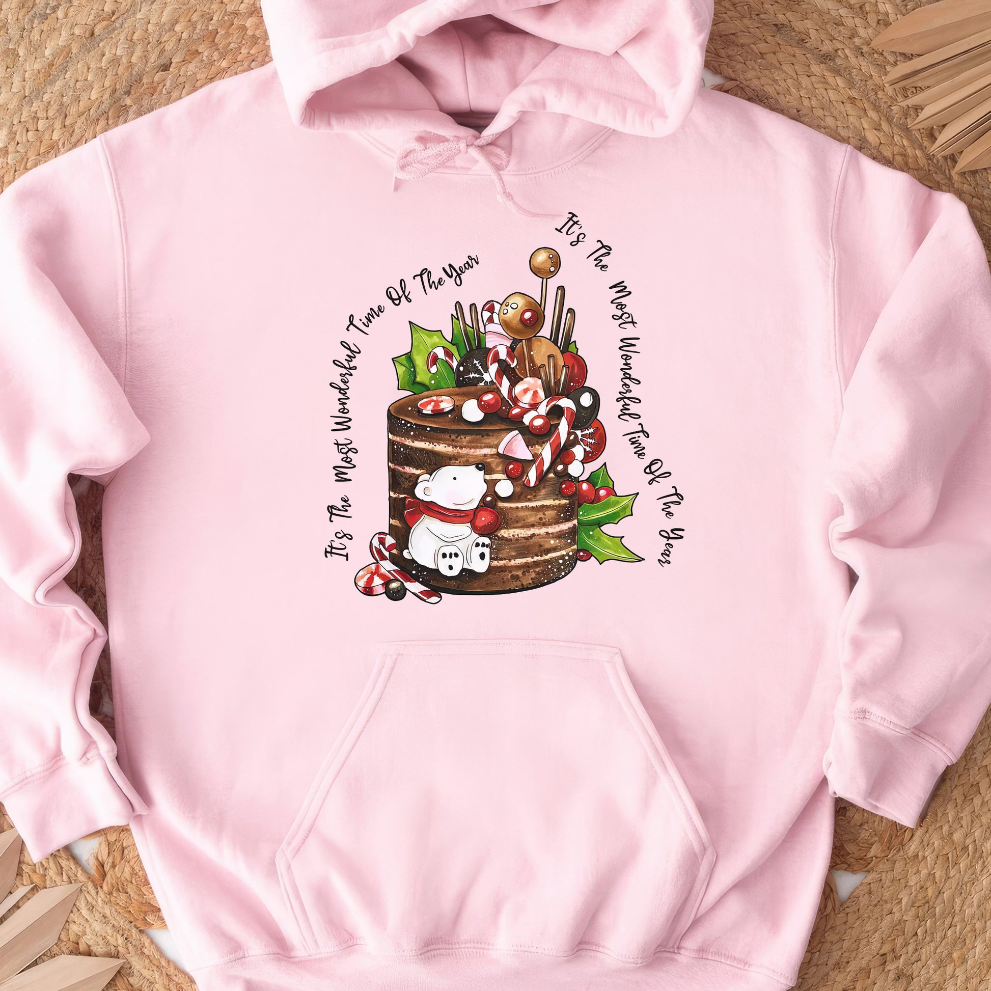 It's The Most Wonderful Time Of The Year Shirt, Boho Hippie Christmas Tee Sweatshirt Hoodie, Merry Christmas Cake, Festive Holiday Design