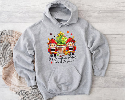 It's The Most Wonderful Time Of The Year Shirt, Watercolor Cute Christmas Tee Sweatshirt Hoodie, Merry Christmas Gift, Holiday Outfit Idea - Ash