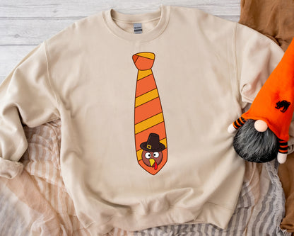 Funny Turkey Tie Sweatshirt