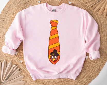 Funny Turkey Tie Sweatshirt