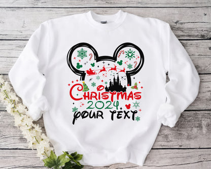 Christmas Mouse Tale Castle Sweatshirt | Custom Family Christmas Gift | Cute Mouse Castle Shirt, Magical Kingdom, Personalized Shirt