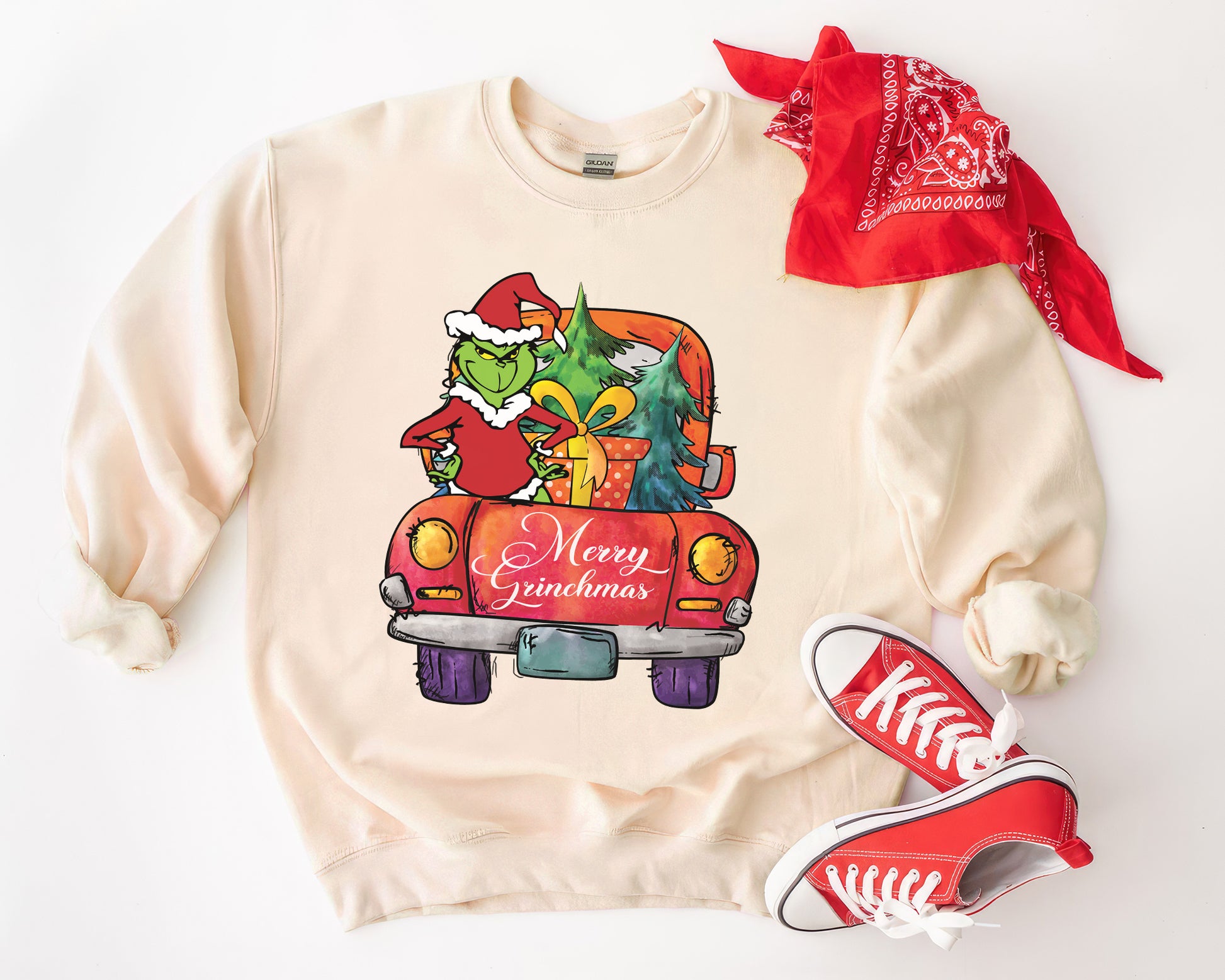 Christmas Vintage Truck Shirt, Christmas Grinch Shirt, Vintage Shirt, Merry Grinchmas T-shirt Sweatshirt Hoodie, Vintage Style, Retro style