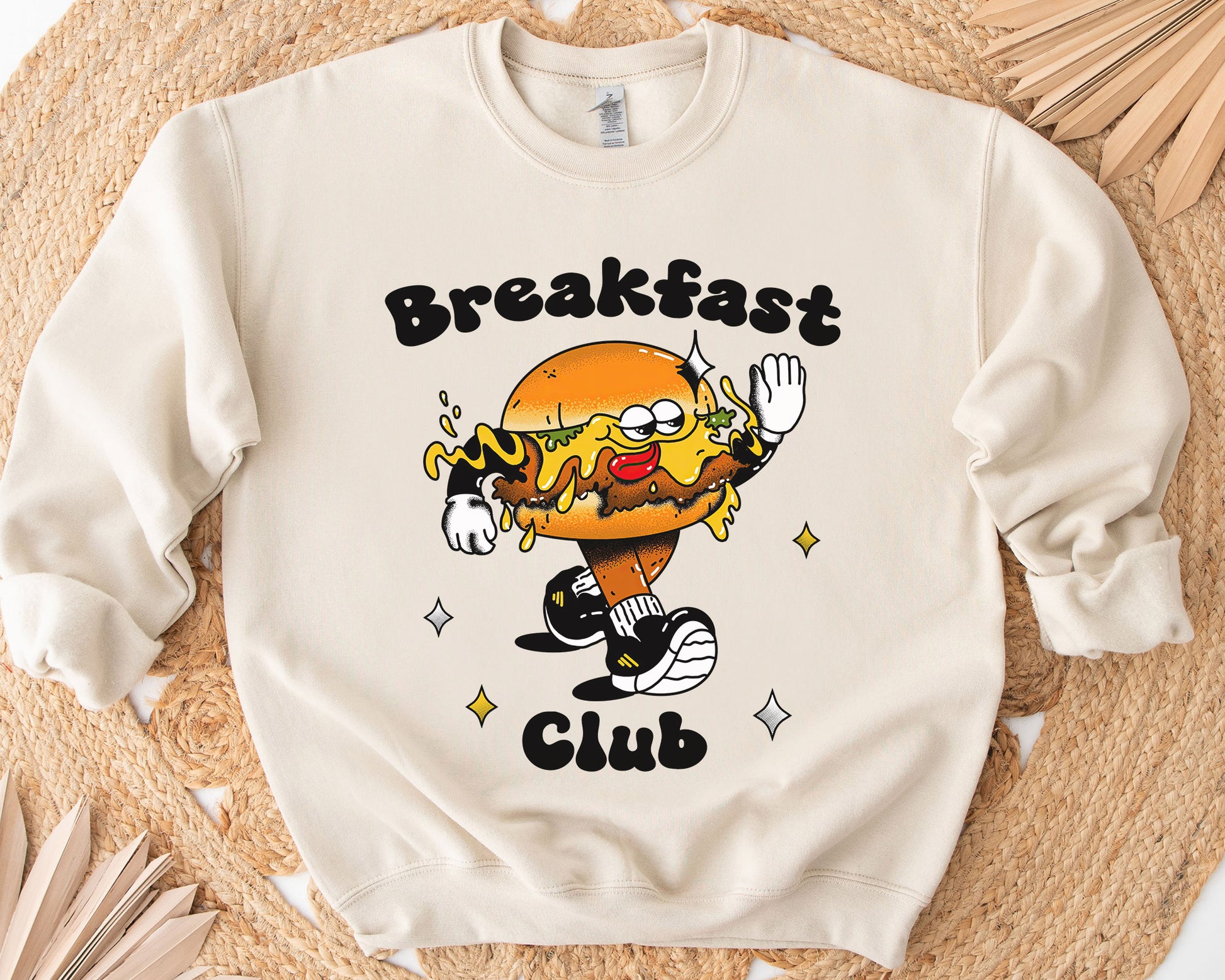 Retro Breakfast Club Shirt, Halftone Vintage Style T-Shirt, Sweatshirt, Hoodie, 80s Nostalgia Gift for Movie Lovers, Retro Aesthetic Fashion - Beige