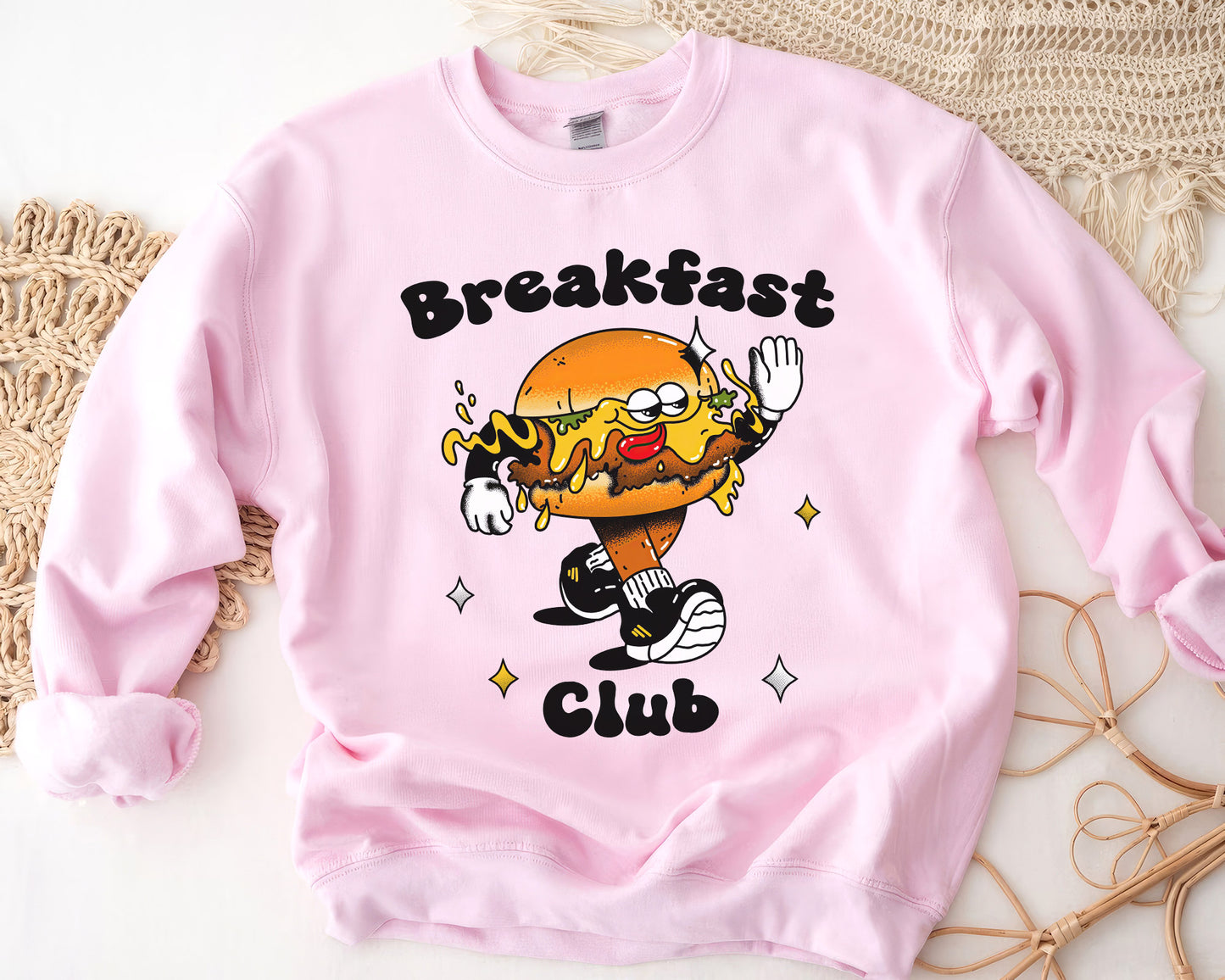 Retro Breakfast Club Shirt, Halftone Vintage Style T-Shirt, Sweatshirt, Hoodie, 80s Nostalgia Gift for Movie Lovers, Retro Aesthetic Fashion - Pink