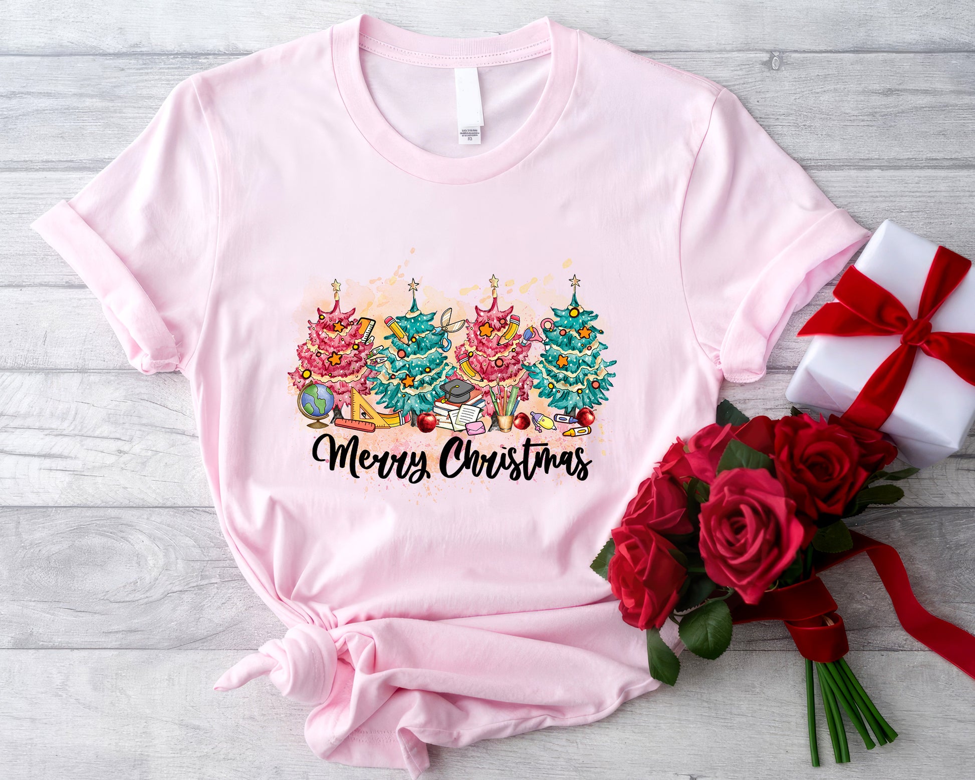 Little Christmas Trees Shirt, Christmas Personalized Shirt, Teacher Life Shirt, Merry Christmas Shirt, Custom Gift, Personalized Design