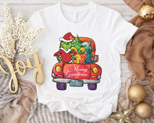 Christmas Vintage Truck Shirt, Christmas Grinch Shirt, Vintage Shirt, Merry Grinchmas T-shirt Sweatshirt Hoodie, Vintage Style, Retro style