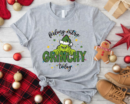 Christmas Feeling Extra Grinchy Today Tee-sport grey