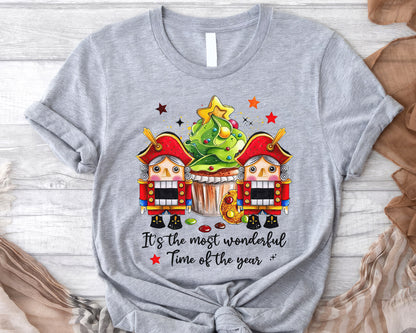 It's The Most Wonderful Time Of The Year Shirt, Watercolor Cute Christmas Tee Sweatshirt Hoodie, Merry Christmas Gift, Holiday Outfit Idea - Sport Grey