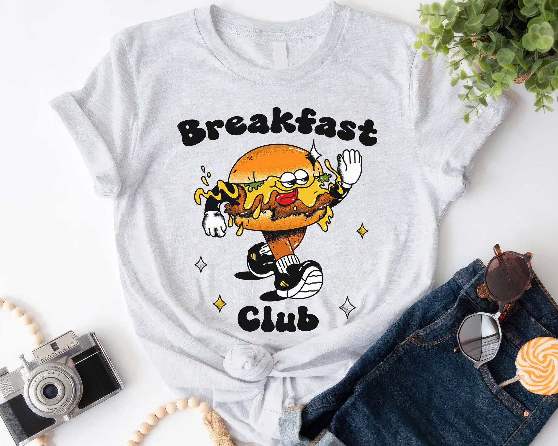 Retro Breakfast Club Shirt, Halftone Vintage Style T-Shirt, Sweatshirt, Hoodie, 80s Nostalgia Gift for Movie Lovers, Retro Aesthetic Fashion - Ash