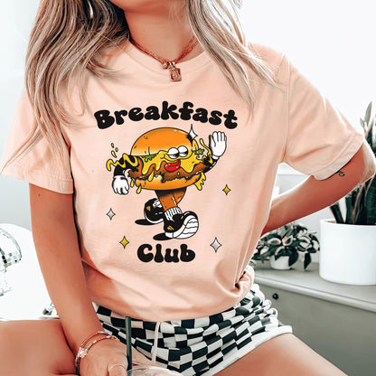 Retro Breakfast Club Shirt, Halftone Vintage Style T-Shirt, Sweatshirt, Hoodie, 80s Nostalgia Gift for Movie Lovers, Retro Aesthetic Fashion - Peach