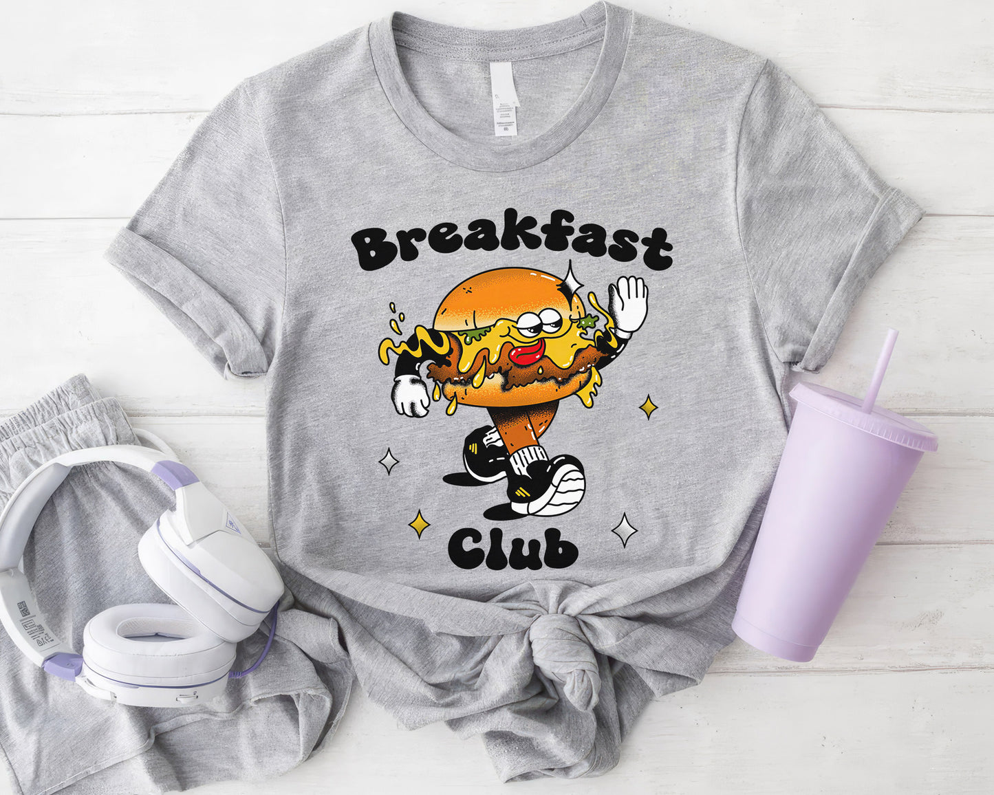 Retro Breakfast Club Shirt, Halftone Vintage Style T-Shirt, Sweatshirt, Hoodie, 80s Nostalgia Gift for Movie Lovers, Retro Aesthetic Fashion - Sport Grey