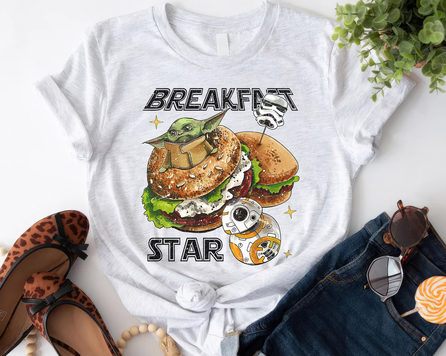 Retro Breakfast Star Shirt, Halftone Vintage Style T-Shirt, Sweatshirt, Hoodie, 80s Nostalgia Gift for Movie Lovers, Retro Aesthetic Fashion - Ash