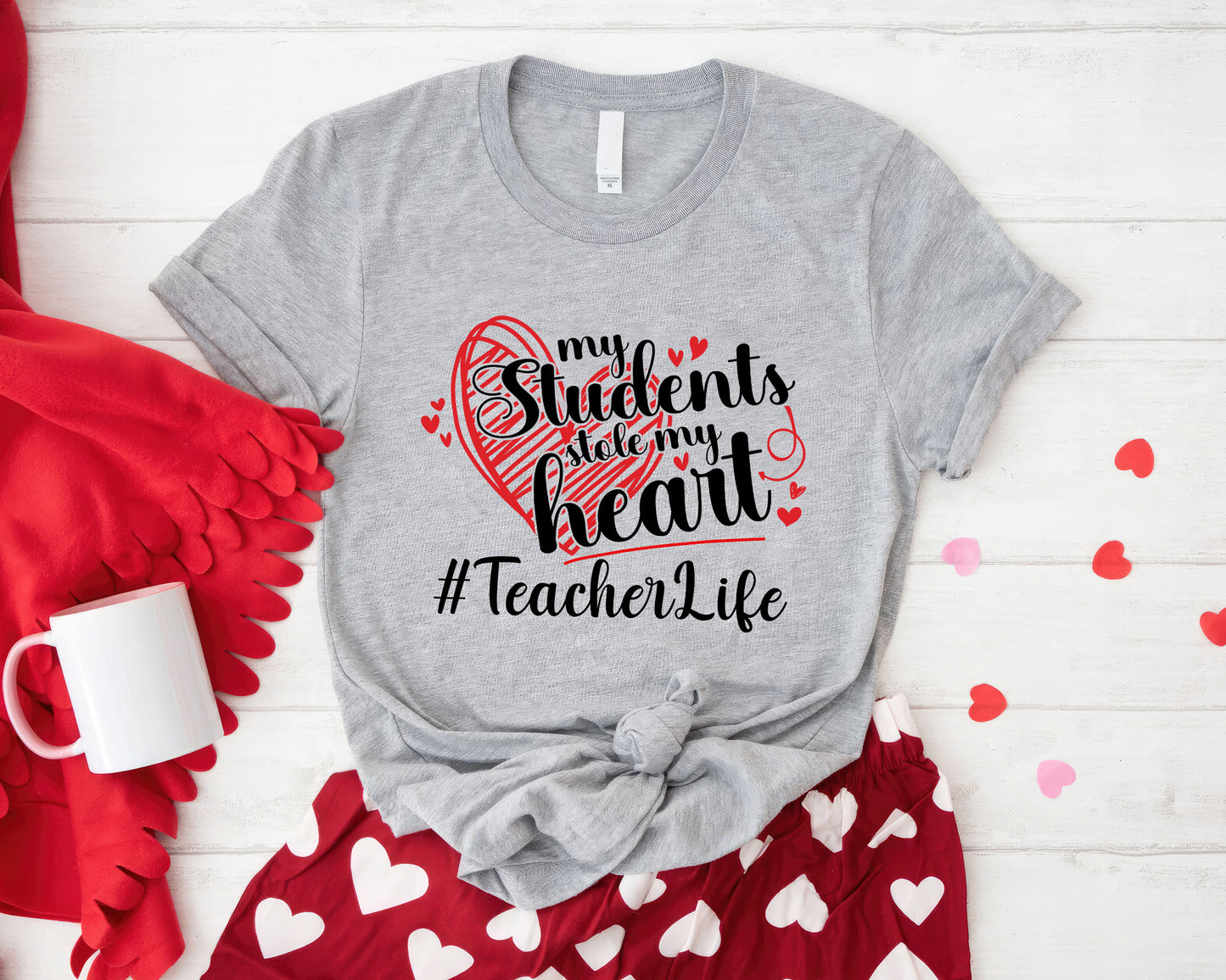 Tee61-My Students Stole My Heart-Sport Grey