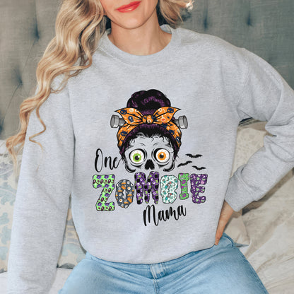 Tee art online -Halloween One Zombie Mama Sweatshirt - ash
