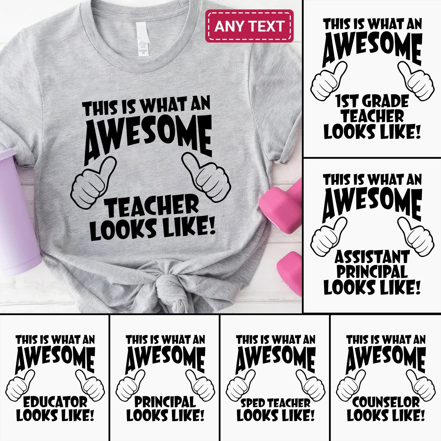 This Is An Awesome Teacher Looks Like Personalized Tee | Back To School Customized T-shirts | Funny Quote Teacher T-shirt