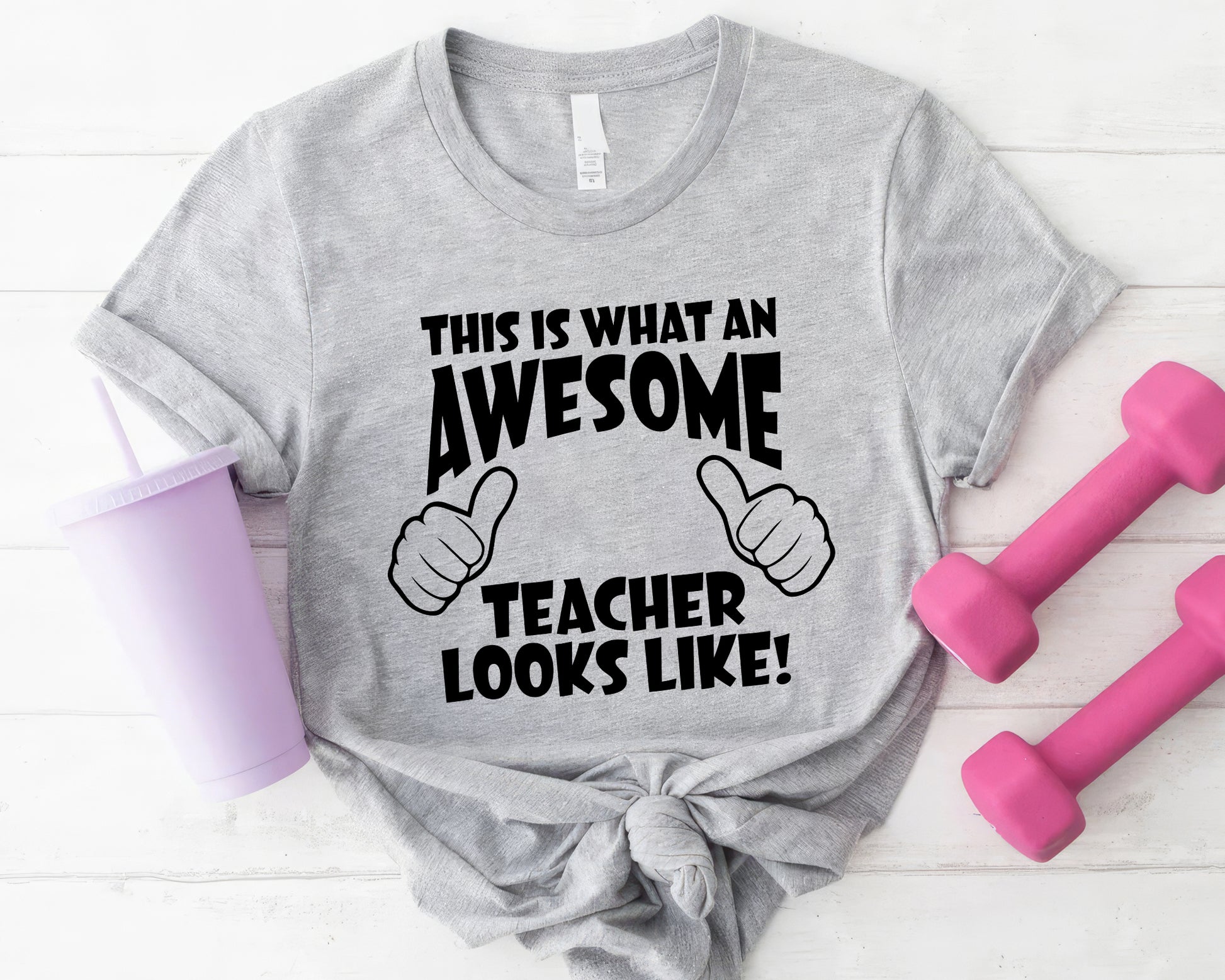 This Is An Awesome Teacher Looks Like Personalized Tee | Back To School Customized T-shirts | Funny Quote Teacher T-shirt