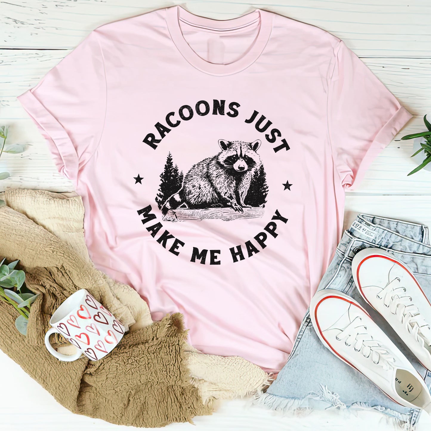 Raccoons Just Make Me Happy Tee