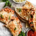 15-Minute quick Italian chicken parm quesadilla