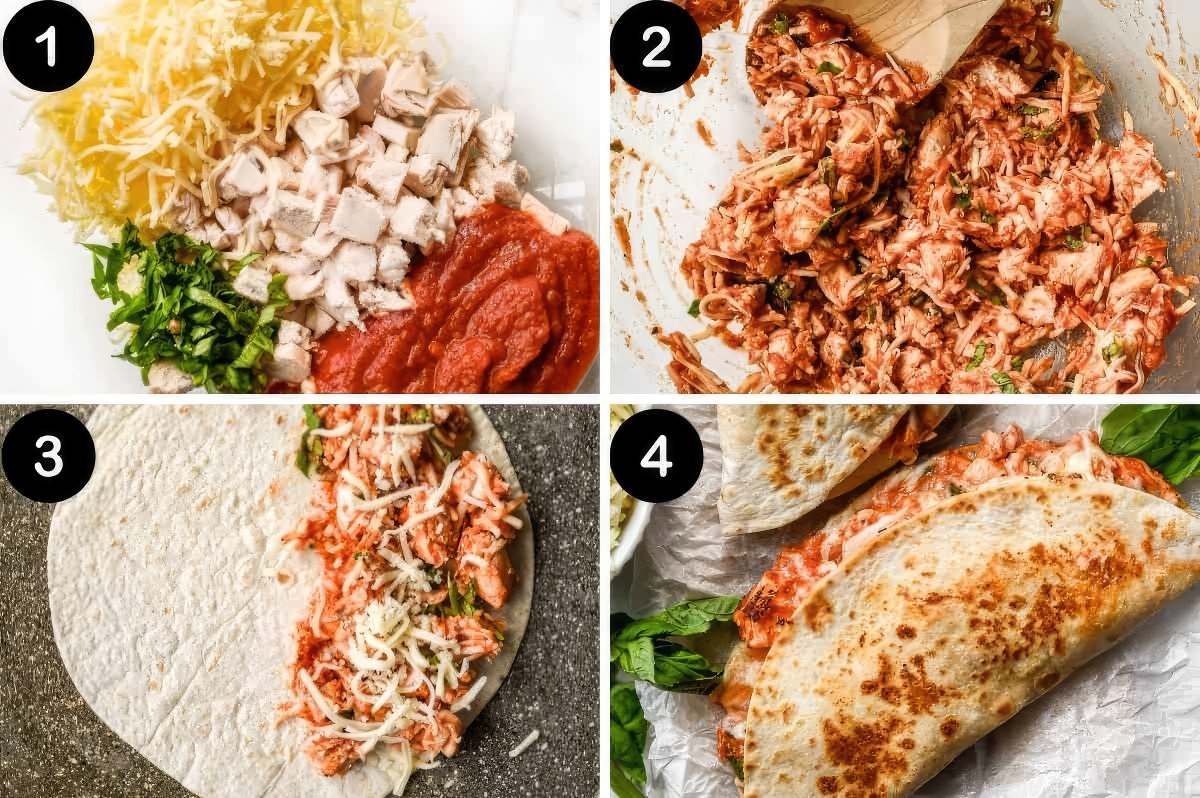 15-minute-quick-italian-chicken-parm-quesadilla-3