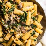 30-minute easy & delicious parmesan mushroom spinach pasta recipe