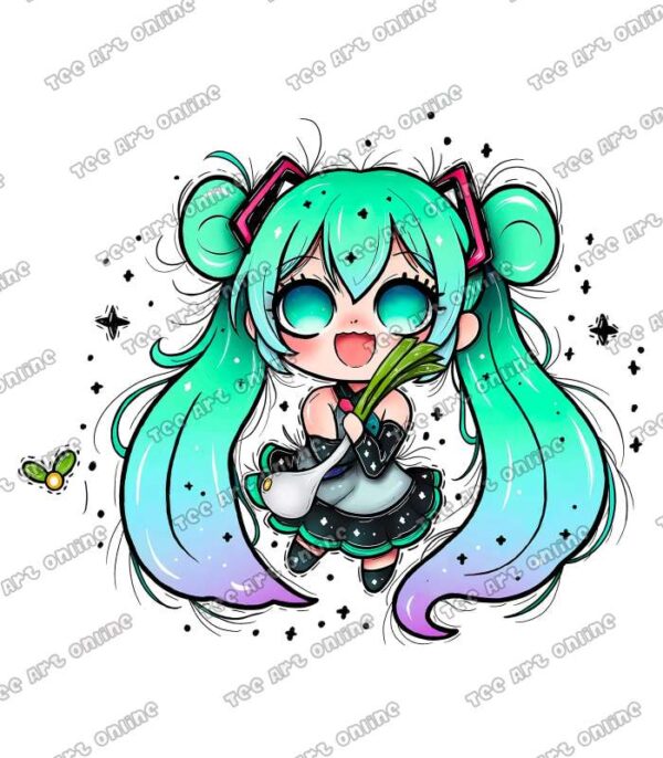 Adorable miku chibi design