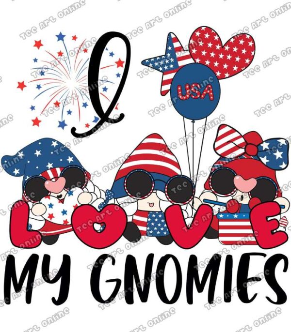 America i love my gnomies design