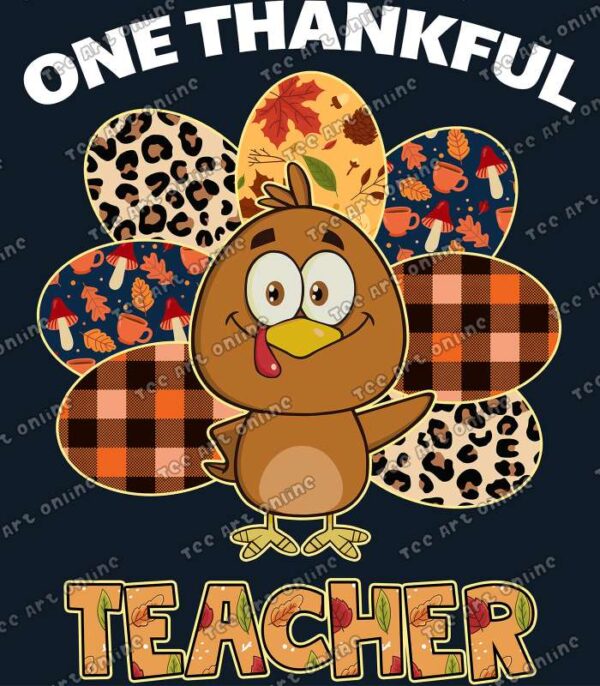 One thankful turkey design