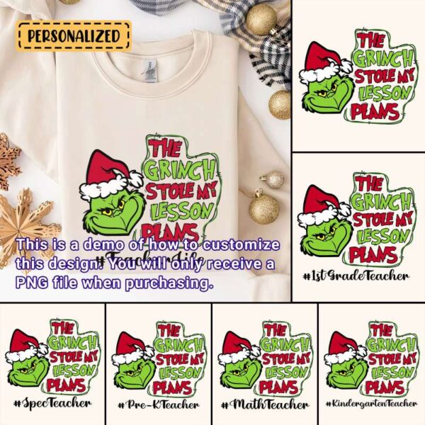 The Grinch stole my lesson plans design