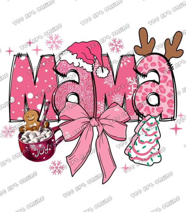 Christmas pinky mama design