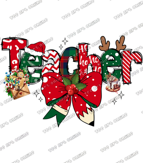 Cute teacher christmas design