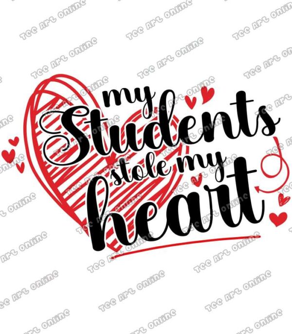 My students stole my heart PNG