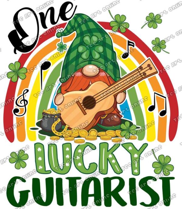 One lucky guitarist gnome design