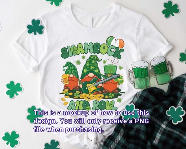 St patrick's day shamrock and roll gnome design