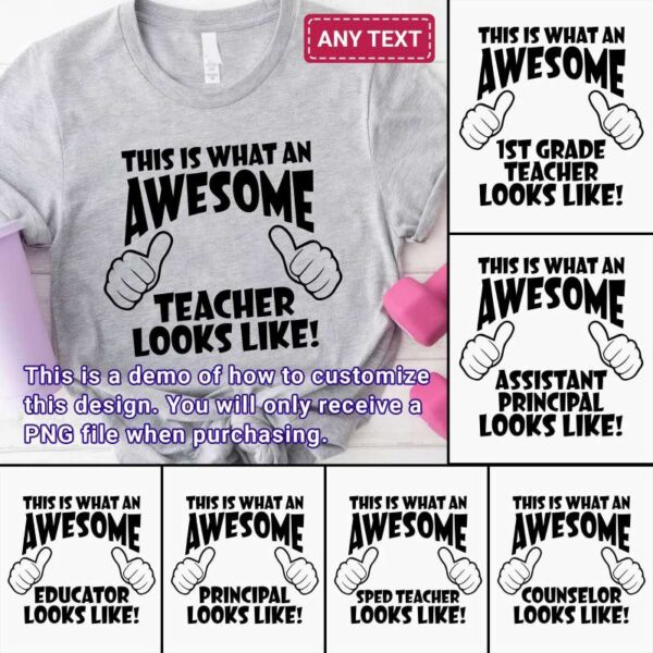 An awesome teacher looks like design