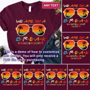 Retro we are on a break design