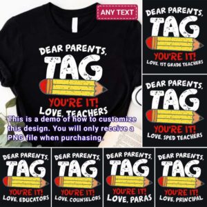 Dear parents tag design