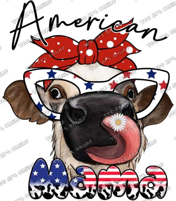 American cow mama design