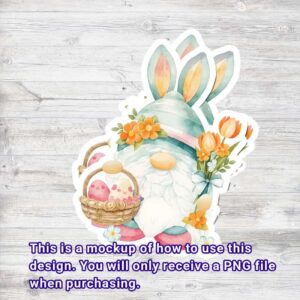 Easter gnome clipart sticker