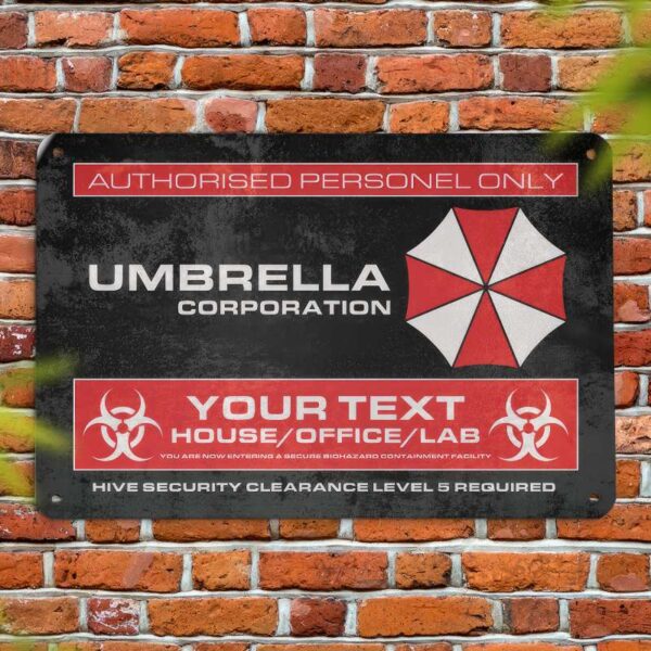 Umbrella Corporation sign