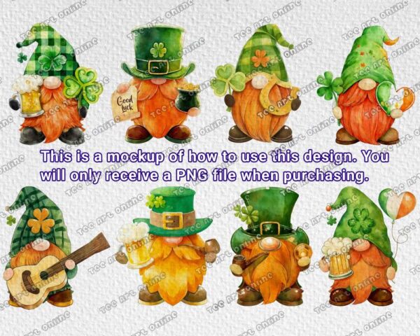 St. patrick's day gnome cliparts