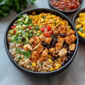 Delicious & easy chicken burrito bowl