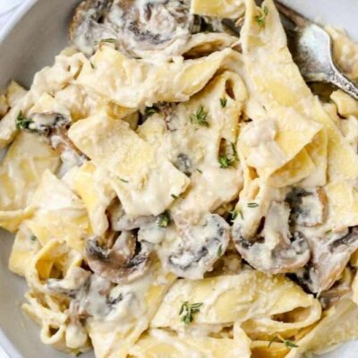 chicken mushroom fettuccine alfredo