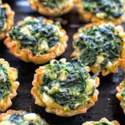 Easy greek spanakopita bites