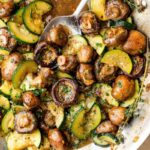 Easy skillet zucchini and mushrooms recipe