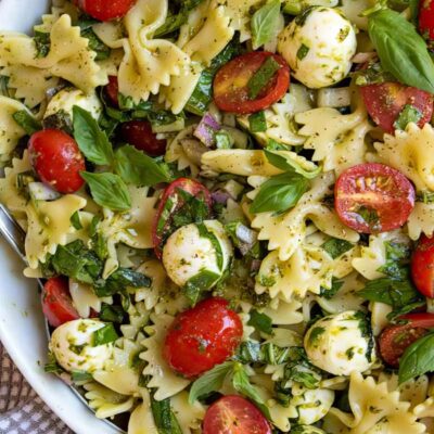 Fresh & flavorful bow tie pasta salad recipe